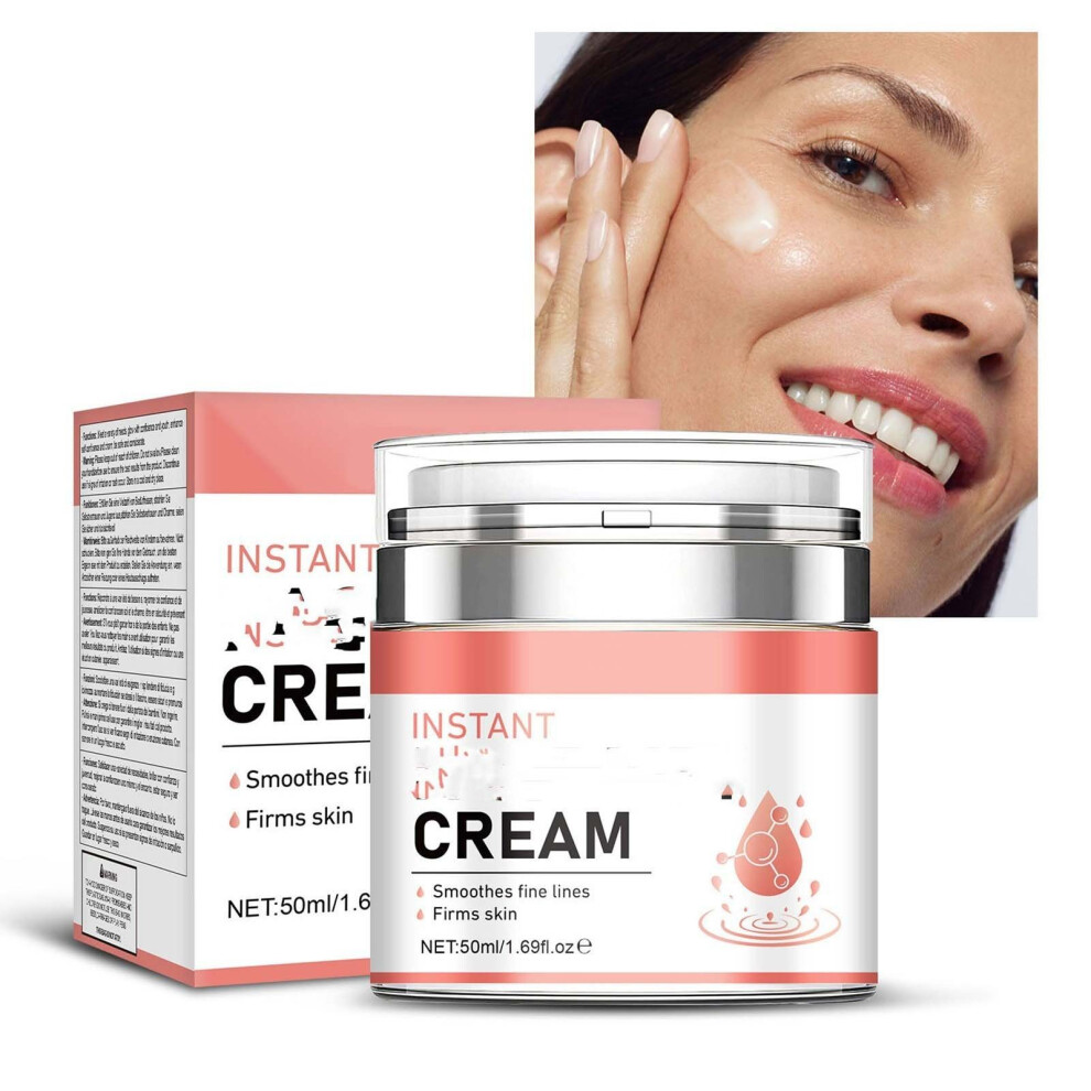 (White) Instant  Cream Instant Wrinkle Remover For Face Instant Face Tightening Cream Smoothes Fine Lines 50ml