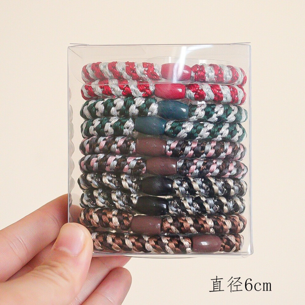 (D) 10 Elastic Headbands Colorful Headbands Fashionable And Colorful Suitable For Thick Straight And Curly Hair