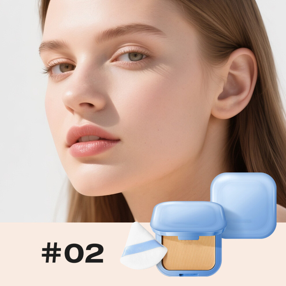 (B) Powder Oil Control And Long-Lasting Soft Focus Matte Finish With Scalloped Puff