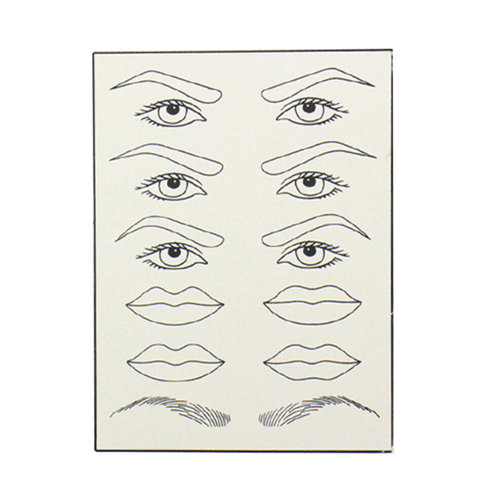 Yellow (Yellow) Blank Practice Fake Tattooing Eyebrow Practice For Supplies Kit For Beginners And Experienced Artists
