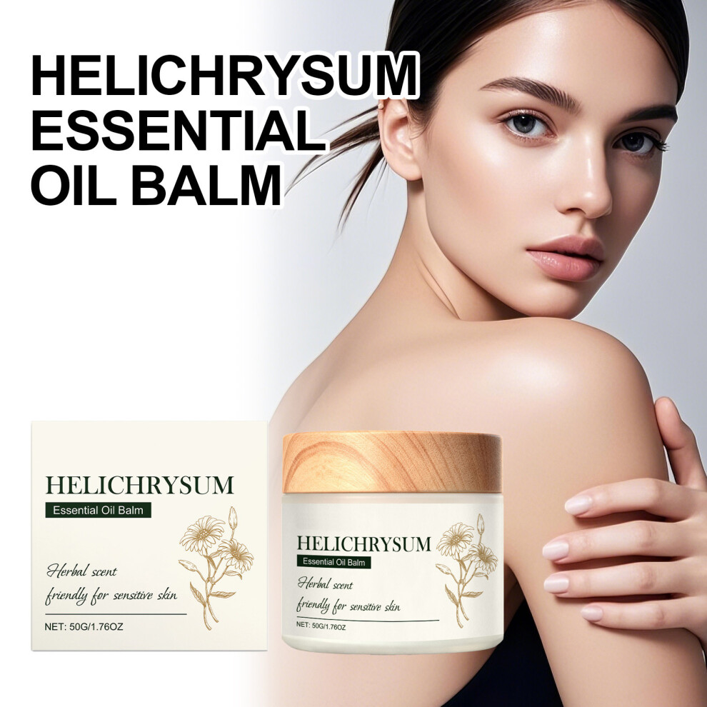 (Multicolor) Helichrysum Balm Deep Moisturizing With Shea Butters Jojoba Oil Beeswax And Helichrysum Natural Nourishing Balm For Dry 50g