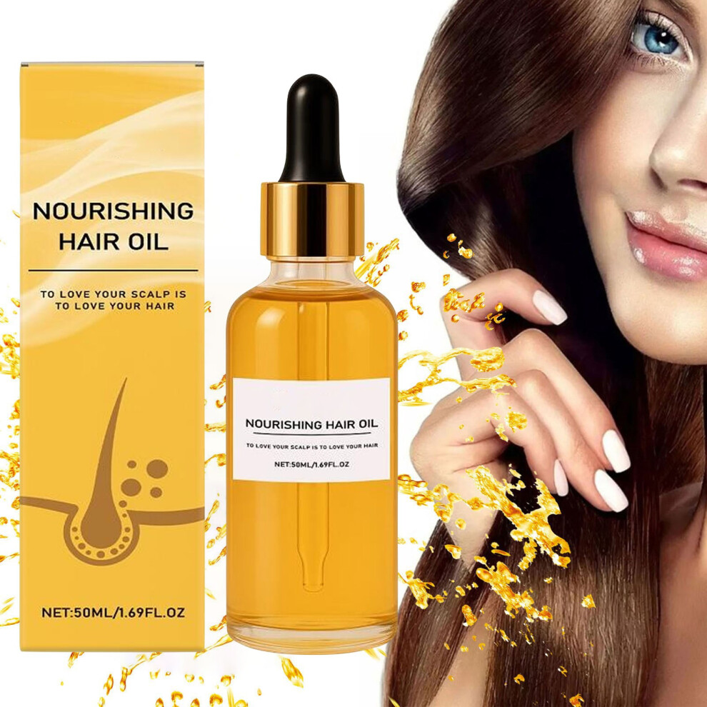 (Yellow) Natural Oil Nourishes Damaged And Dry Areas Promotes And Frizz And Scalp Care 30ml