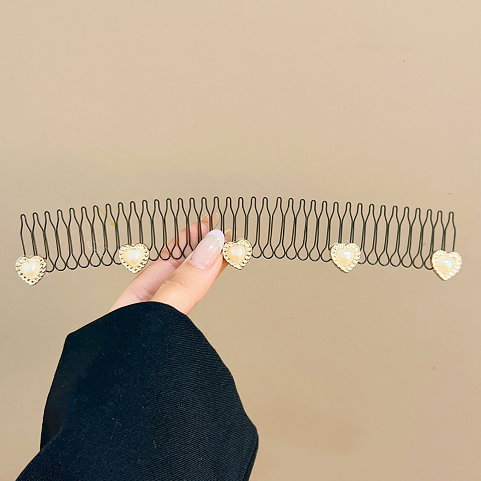(F) Camellia Hair Fragmentation Hairpin Invisible Headband Female Hair Fragmentation Artifact Pull Hair Comb Back Hair Clip