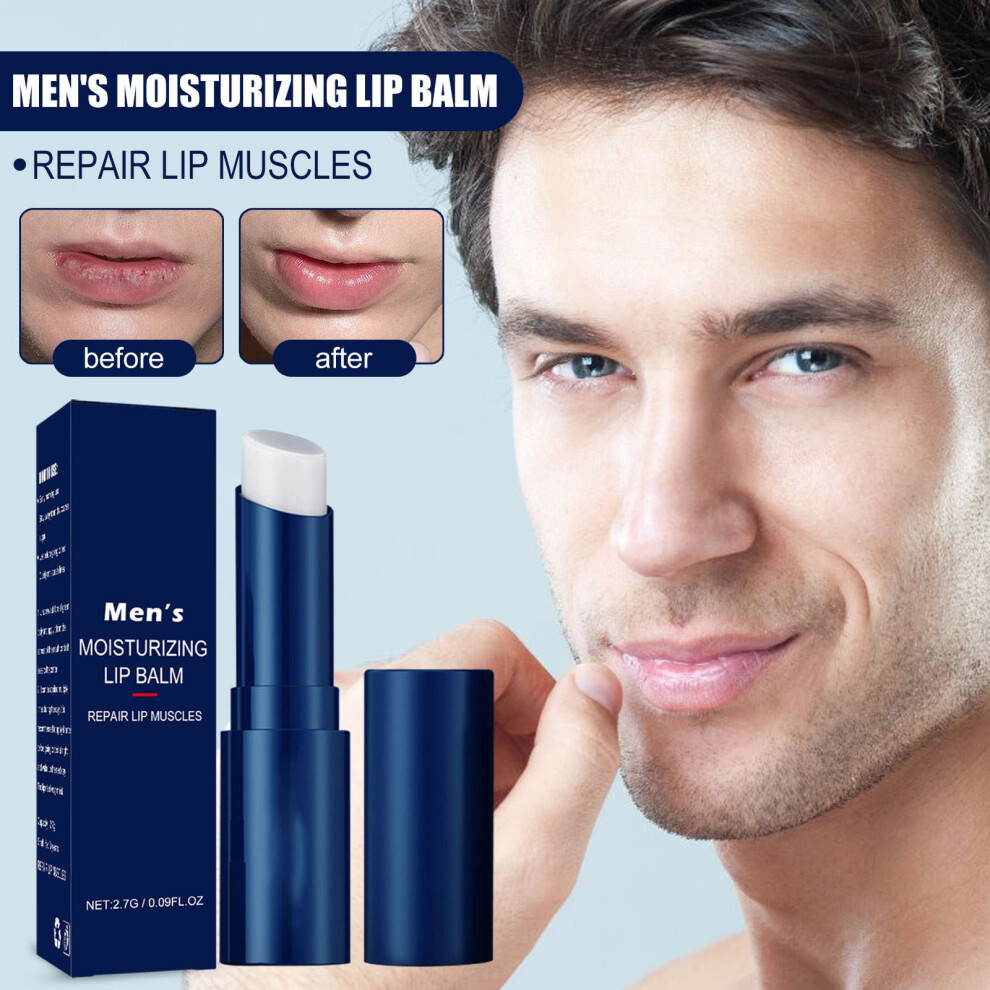 Blue (Blue) Men's Lipstick Moisturizes And Hydrates Lips, Prevents, Removes Dead, And Moisturizes Lips