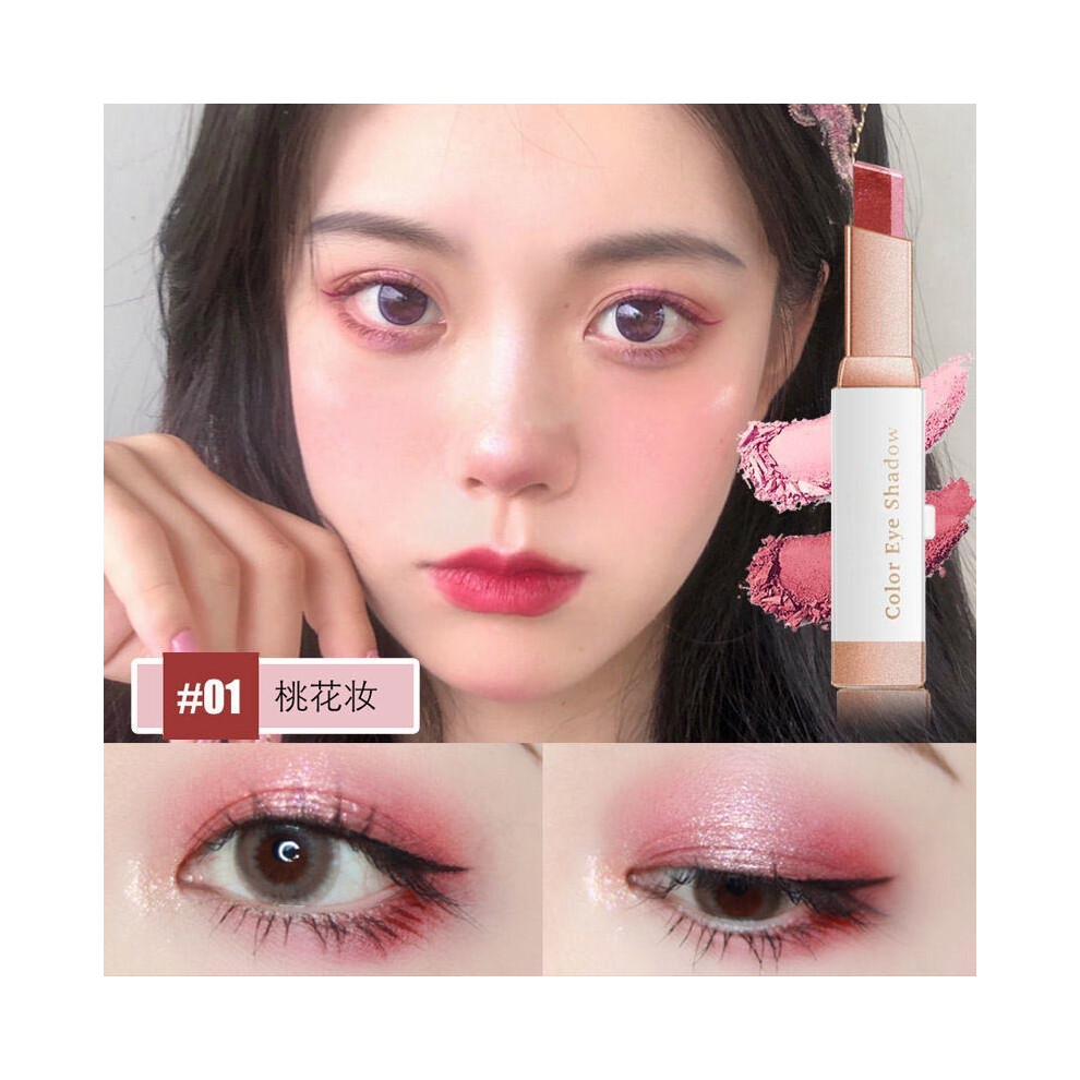(A) Gradient Eyeshadow Stick Eyeshadow Stick Effortless GlitterGradient Eyeshadows Sticks Waterproof Long-Lasting