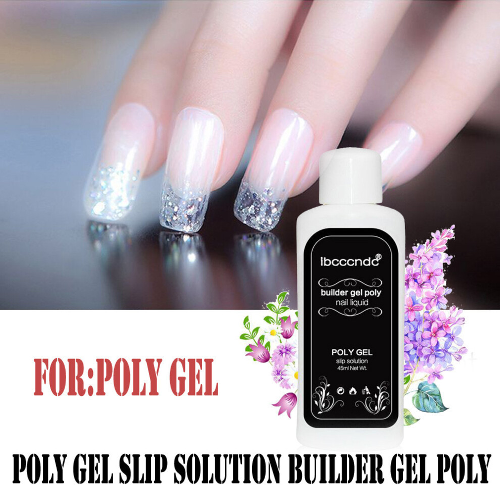 White (White) Poly Polish Gel Slip Solution Liquid Acrylic Extended 45Ml
