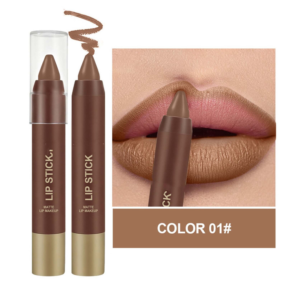 (A) Moisturizing Lipstick Crayon Lipstick Nude Paste Lipstick Lipliner Lipstick Solid Lipstick 2.8g