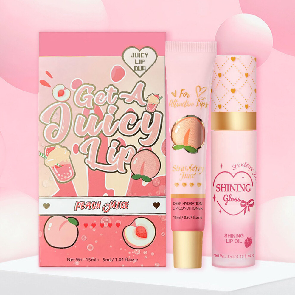 Pink (Pink) Glitter Lipstick Color Changing Lip Balm Moisturizing Plumping Lip Gloss Non-Lip 15+5Ml
