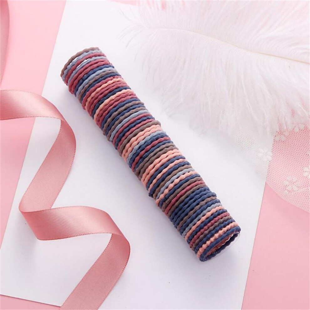 (D) Rubber Bands For Children's Hair Ties Hair Bands Hair Ropes Color Hair Ropes