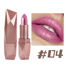 (D) 6-color Quicksand Gold Lipstick Fine Glitter Lipstick Moisturizing Gold Long-lasting Waterproof Lip Makeup