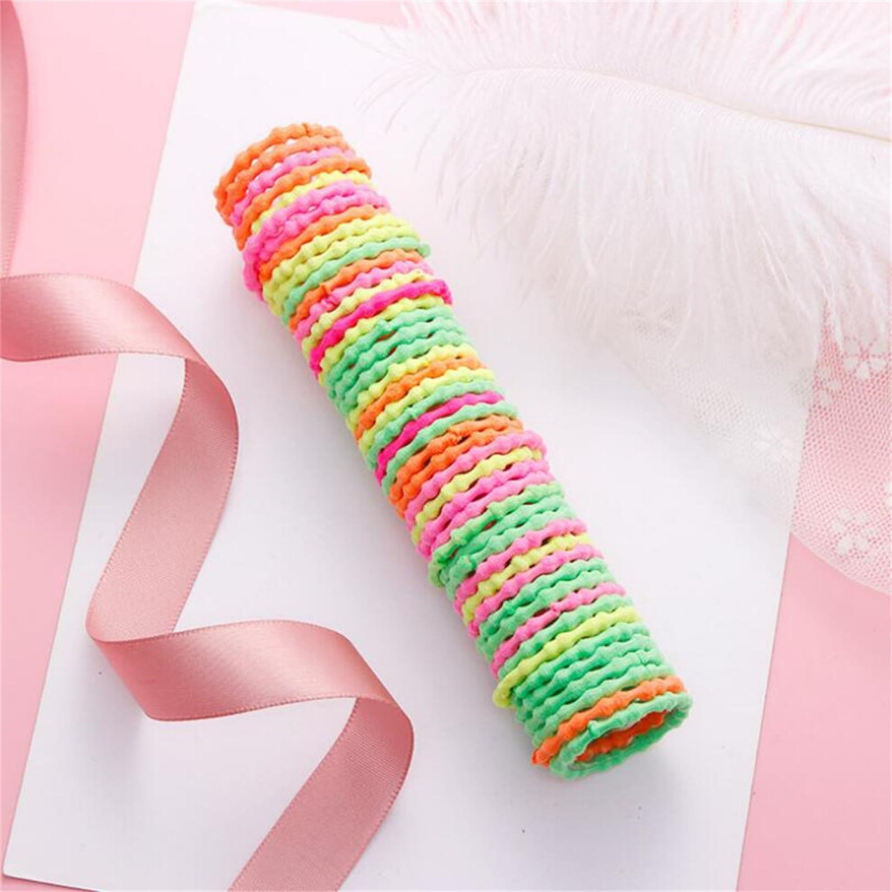 (A) Rubber Bands For Children's Hair Ties Hair Bands Hair Ropes Color Hair Ropes