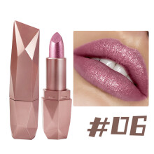 (F) 6-color Quicksand Gold Lipstick Fine Glitter Lipstick Moisturizing Gold Long-lasting Waterproof Lip Makeup