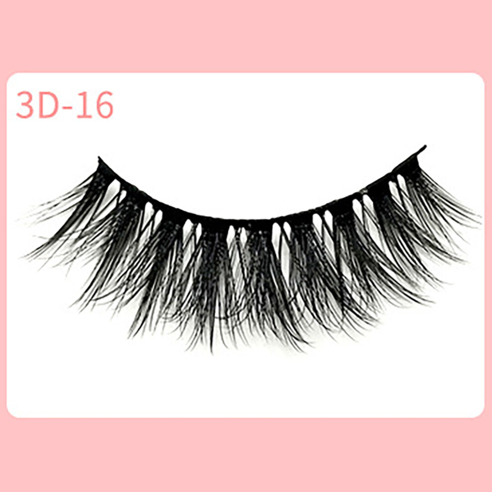 (B) 3 Pairs Of False Eyelashes Eyelashes Chemical Fiber False Eyelashes