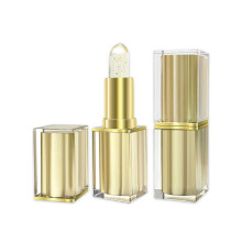 (Gold) Color Changing Lipstick Foil Moisturizing Gloss Lip Deep Nourishment Transparent Color Changing Lipstick Foil Flower For Women 3.5g