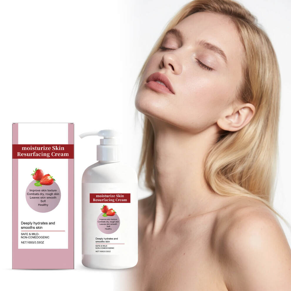 Cream (Multicolor) Strawberry Resurfacing Firms Hydrates And Moisturizes Wrinkles Fine Lines And Moisturizes 100G