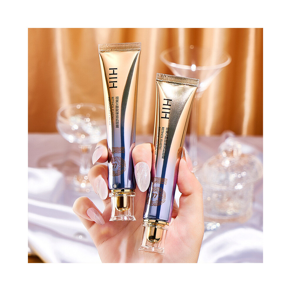 Cream/Dark (Multicolor) Pure Retinol Eye - Aging, Wrinkle, & Depuffing Moisturizer -Treatment Balm With Hyaluronic Retinol,, Caffeine, Peptides,