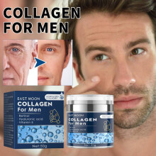 (Blue) Men Face Cream With Retinol Hyaluronic Vit E Firm Skin Moisturizing Smoothes Wrinkles Shrinking Pore
