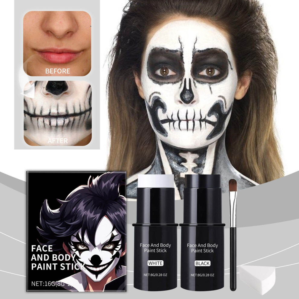 (Multicolor) Halloween Paint Stick Set Face Body Paint Makeup Makeup Clown Colourful Sticks