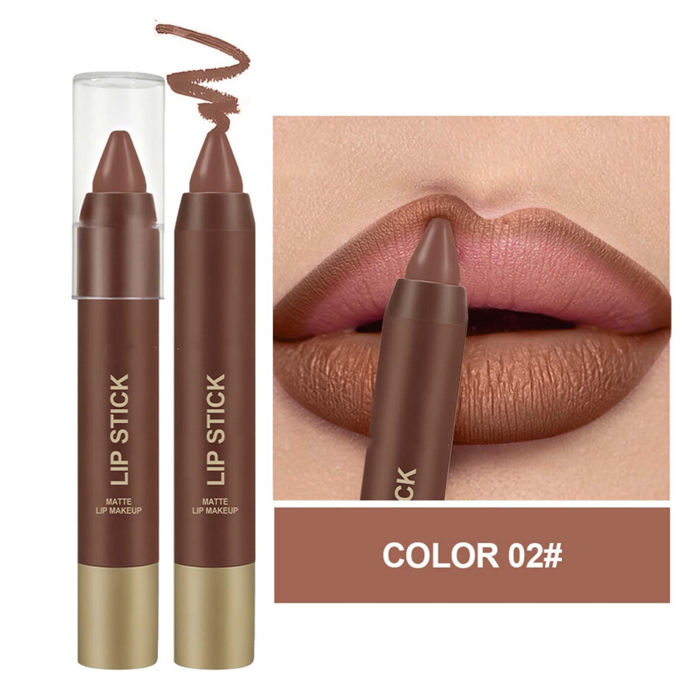 (B) Moisturizing Lipstick Crayon Lipstick Nude Paste Lipstick Lipliner Lipstick Solid Lipstick 2.8g