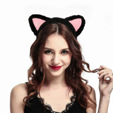 (Multicolor) Cute Cats Ears Headband For Washing Face Makeup Care Cosplay Costume Soft Push Cats HeadBands Hair Accessories For Women Teen Girls