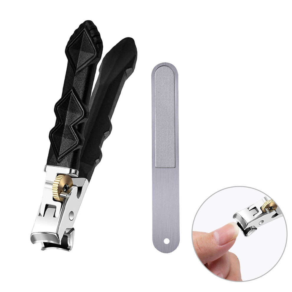 (A) Nail Clippers Toe Nail Clippers For Thick Nails Stainless Nail Clipper With Catcher For Men Women