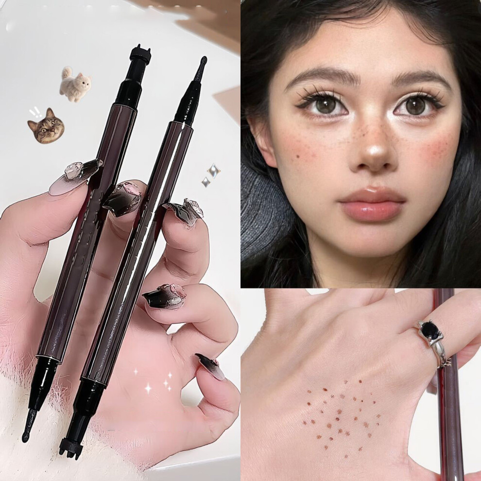 (Multicolor) Freckle And Mole Pen  Long-lasting Waterproof Smudgeproof Suitable For Freckles And Moles And Extends To The Lower Eyelid 1g
