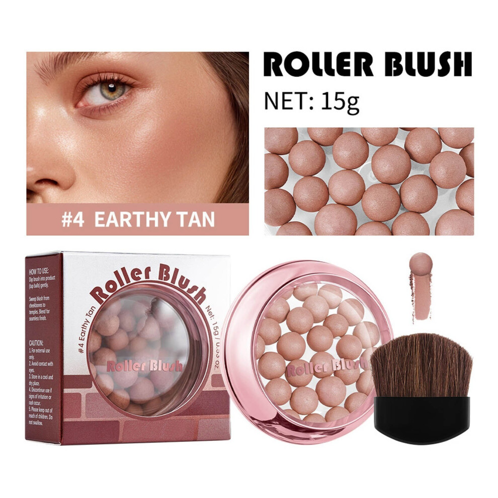 (D) Powder Blusher Ball Three-dimensional Repair Delicate High Gloss Pearl Ball Powder Blusher