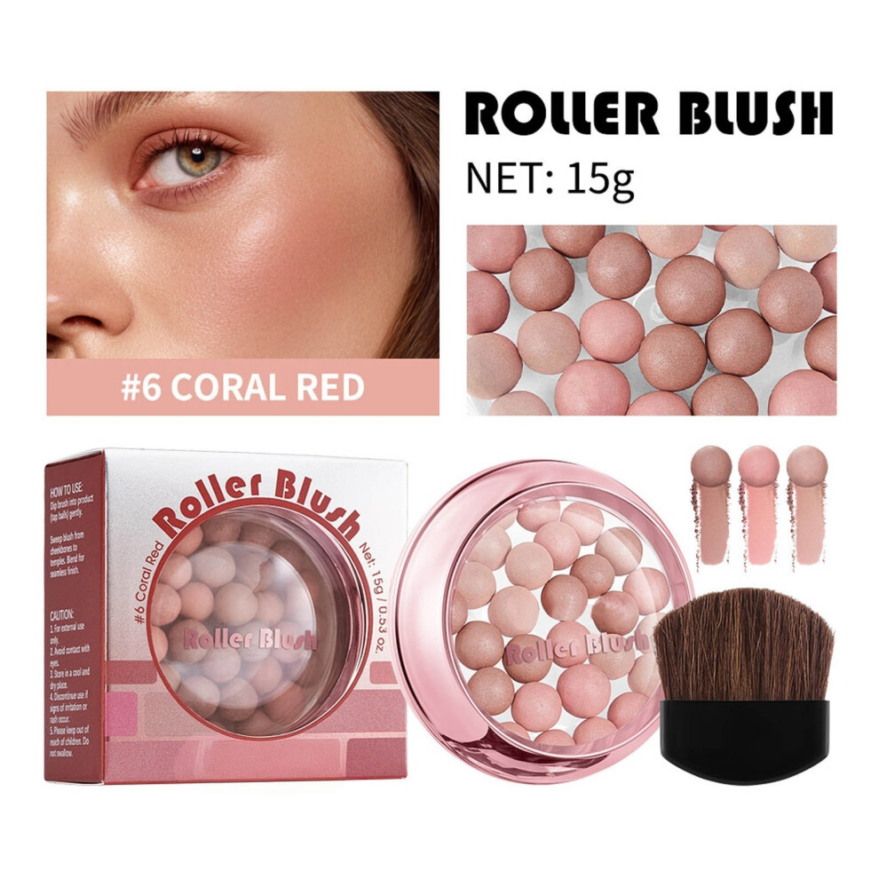 (F) Powder Blusher Ball Three-dimensional Repair Delicate High Gloss Pearl Ball Powder Blusher