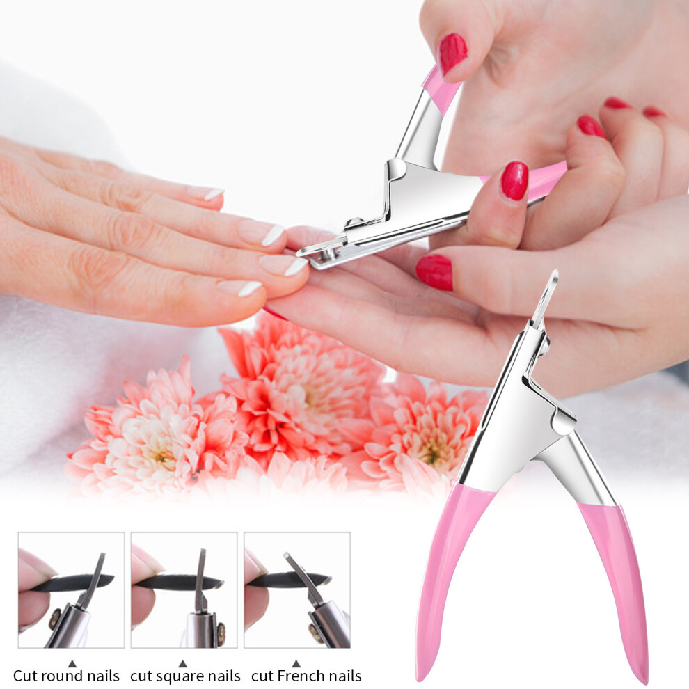 Pink (Pink) Nail False Nail Nail Special Scissors Scissors French Nail Clippers-Flat Cut Nail