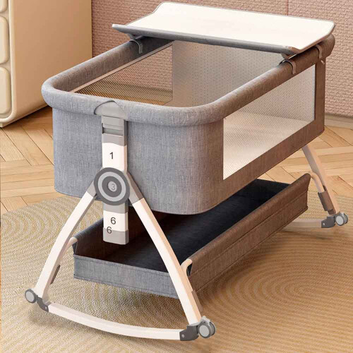 Baby Bedside Crib Sleeper Bassinet Safe Co-Sleeping With Storage Bag 1