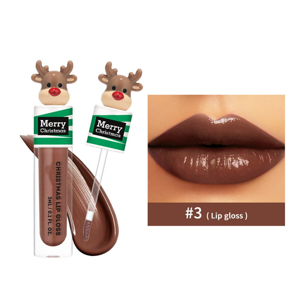 (C) Christmas Lip Shine Liquid Lipstick Lip Gloss 3ml