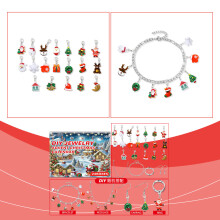 (Multicolor) 24-gallon Christmas Gift Box Advent Calendar Countdown Gift Box Christmas Favours Set Bracelet