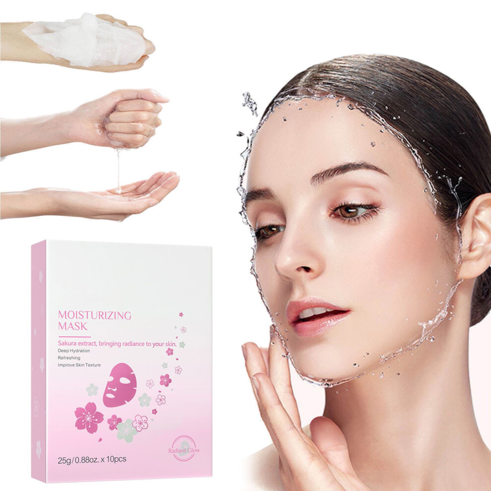 (Multicolor) Collagens Moisturizing Mask Crystal Split Mask Jelly Color Dissolvable Mask 25ml 10pcs