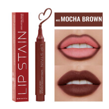 (E) 2 In 1 Lip Stain And Lip Liner Matte Liquid Lipstick Liner Pen High Pigmented Lipstick 3ml
