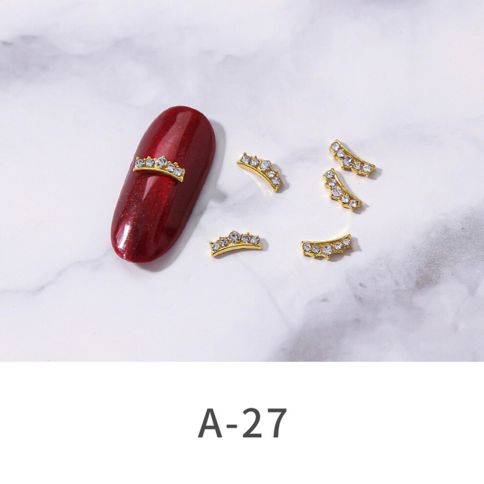 (Multicolor) Nail Art Ins Wind Nail Art Zircon Decoration Flashing Nails