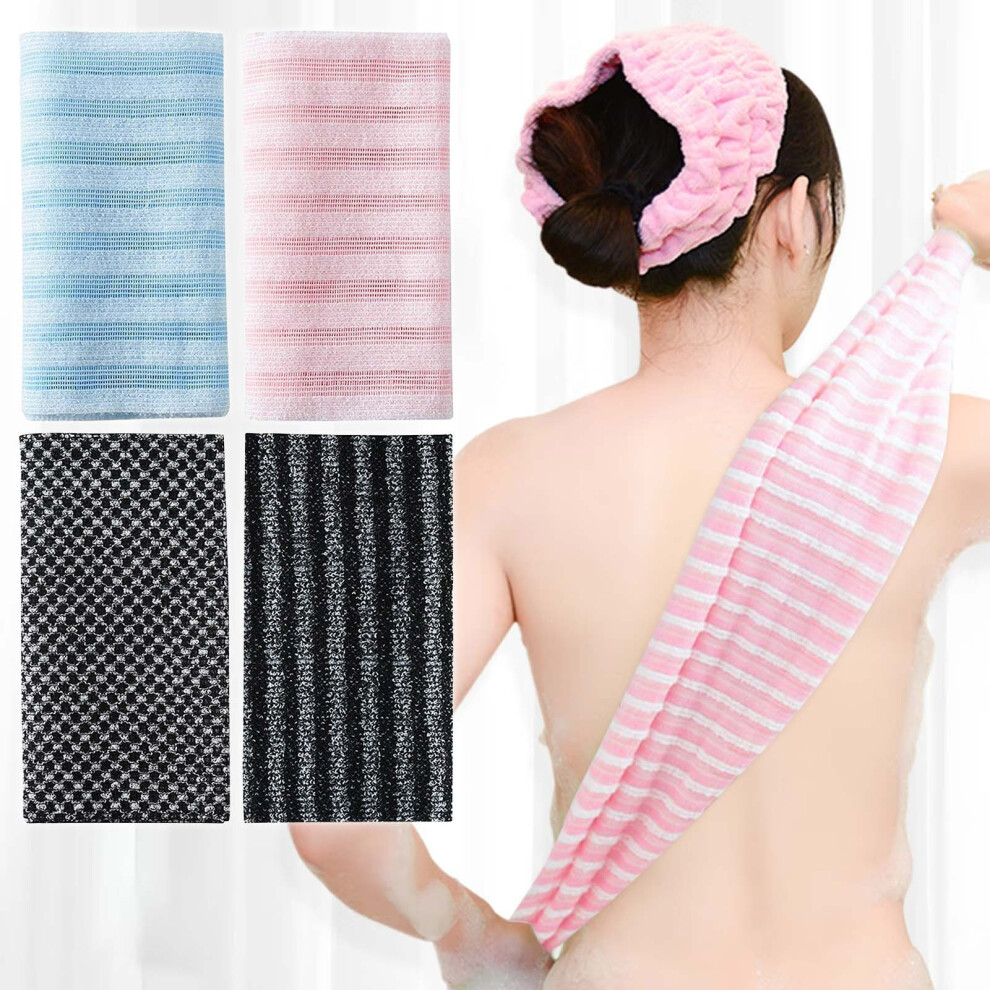 (Multicolor) Sponge Gourd Back Bath Towel Exfoliation Massage Rub Back Bath
