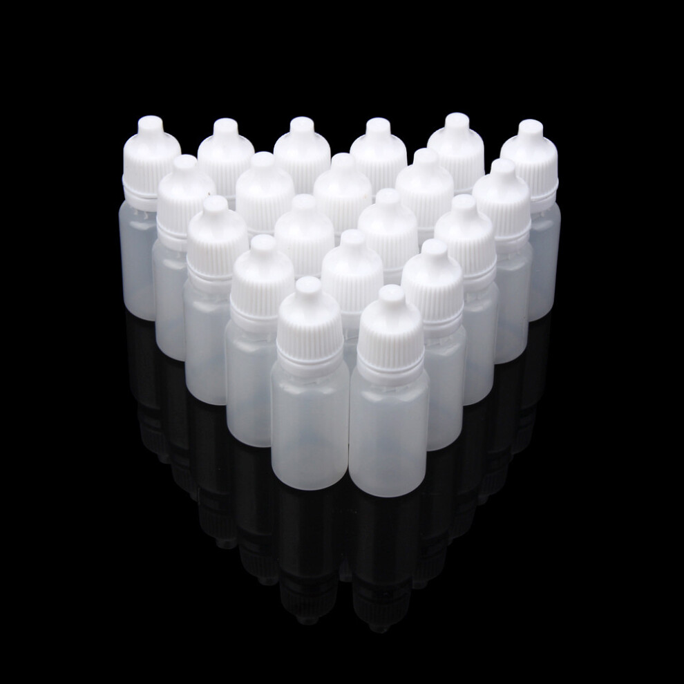 (Multicolor) 50PCS 10ml Empty Plastic Squeezable Dropper Bottles Eye Liquid Dropper