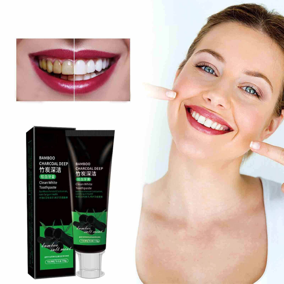 Black (Black) Charcoal Whitening Toothpaste, Whitening Toothpaste, Charcoal Cleaning Toothpaste, Activated Carbon Whitening Toothpaste