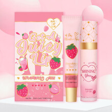 (Pink) Glitter Lipstick Color Changing Lip Balm Moisturizing Plumping Lip Gloss Non-Lip 15+5ml