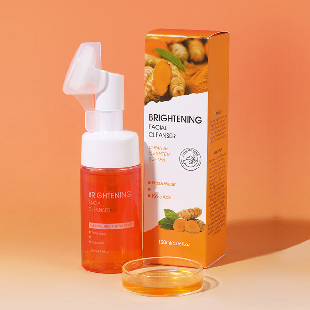 (Multicolor) Turmeric Foam Facial Cleanser 120ml Gently Cleans Pores Cleanses Shrinks And Moisturizes Pores