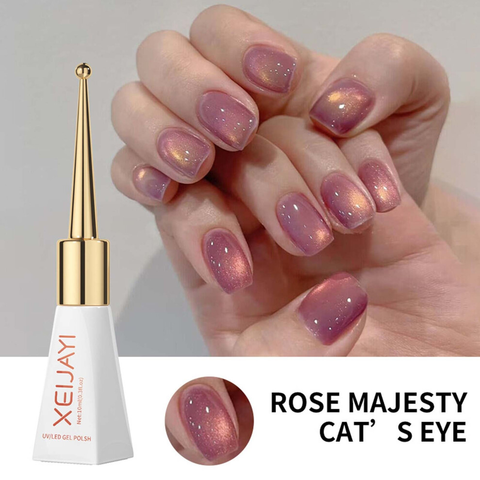 (A) White Ceramic Eye Nail Polish Glue Shining Stone Porcelain White Nail Polish Glue 10ml