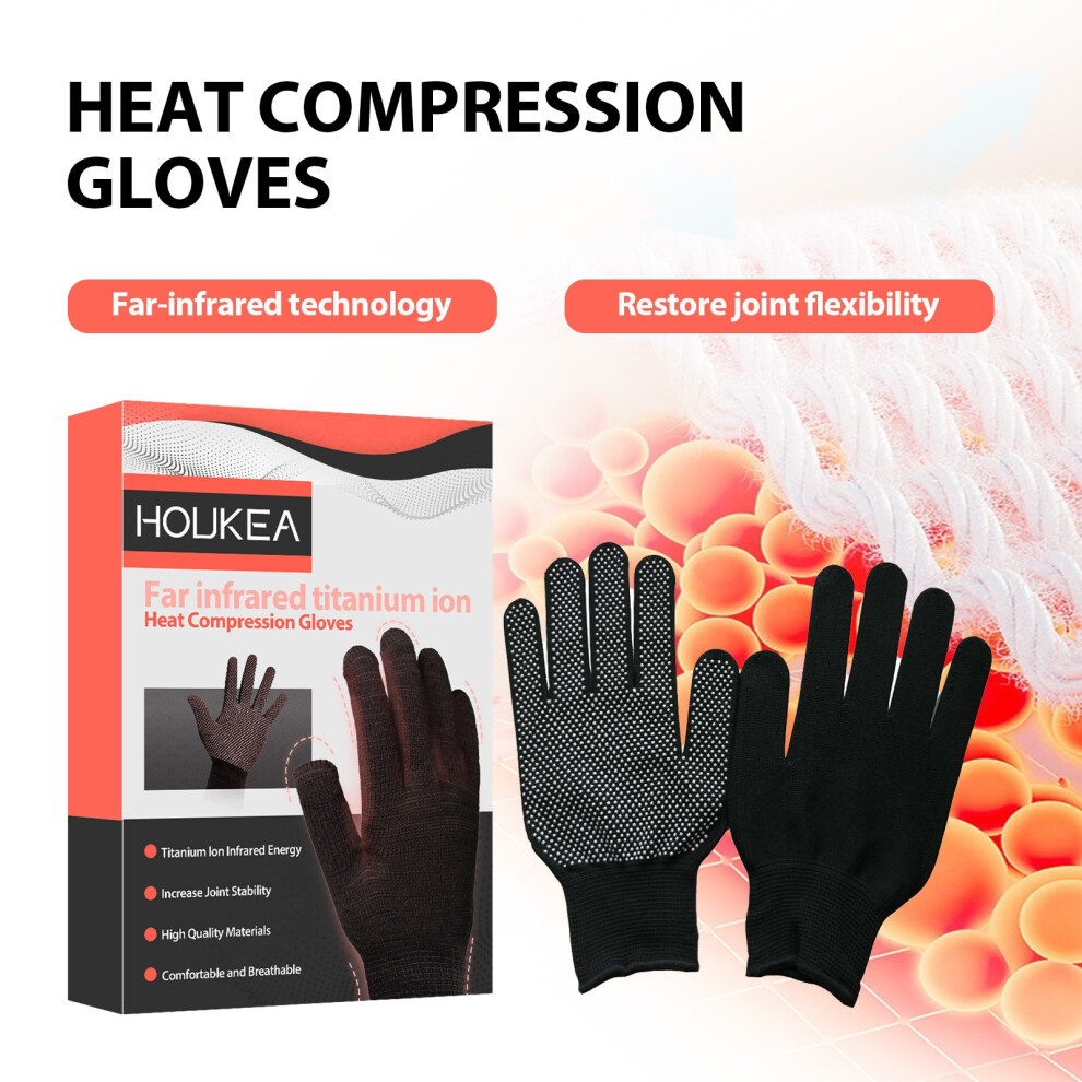 (Multicolor) Far Infrared Arthritis Heat Gloves