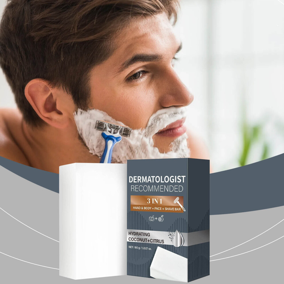 (Multicolor) Facial Shaving Soap For Shaving Deep Moisturizing And Soothing The Gentle Cleansing Without Dryness And Redness 100g
