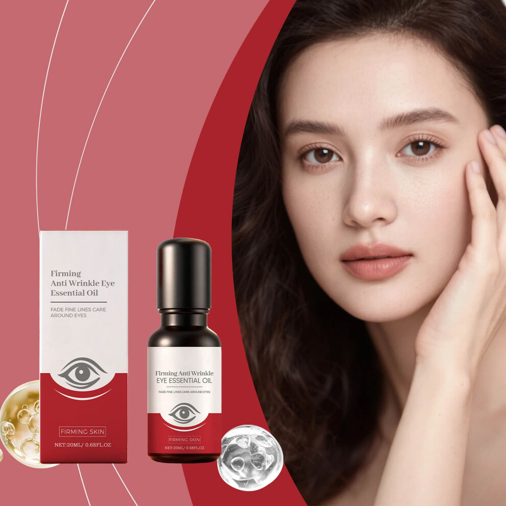 Red (Red) Wrinkle Ucing And Firming Eye Ball Serum Oil Lightens Eye Fine Lines Lifts Eye Nourishes And Tightens Eye Serum Oil 20Ml