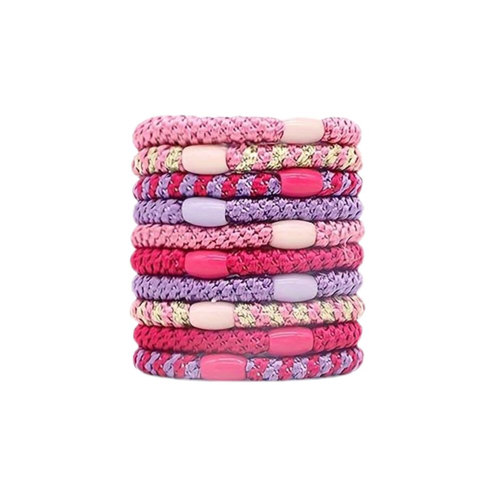 (A) 10 Elastic Headbands Colorful Headbands Fashionable And Colorful Suitable For Thick Straight And Curly Hair