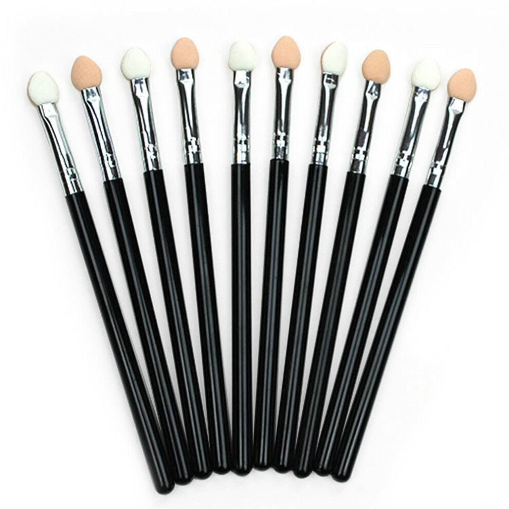 (Multicolor) 10Pcs Makeup Double-end Eye Shadow Eyeliner Brush Sponge Applicator Tool