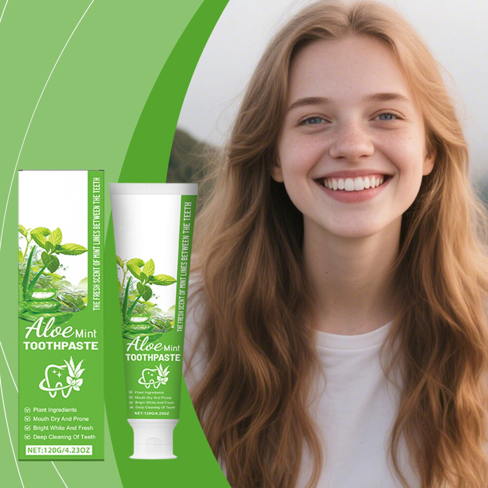(Multicolor) Aloe  Peppermint  Toothpaste Is Safe For Protecting Gums Removing  Stains And  Refreshing Breath  Teeth