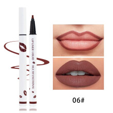 (F) Lip Liner Matte Liquid Lipstick Pencil Non-stick Cup Lip Gloss Solid Color Lip Glaze Pen Long-lasting Sweat Fast Drying 0.6ml