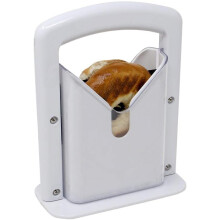 Bagel Slicer 2020 Stainless Steel Guillotine Cutter With Safe Grip And Safety Shield For Bagels Breads Muffins Buns