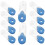 10Pcs Blue Acrylic Window Blind Cord Pulls Safety Handle for Curtains 9